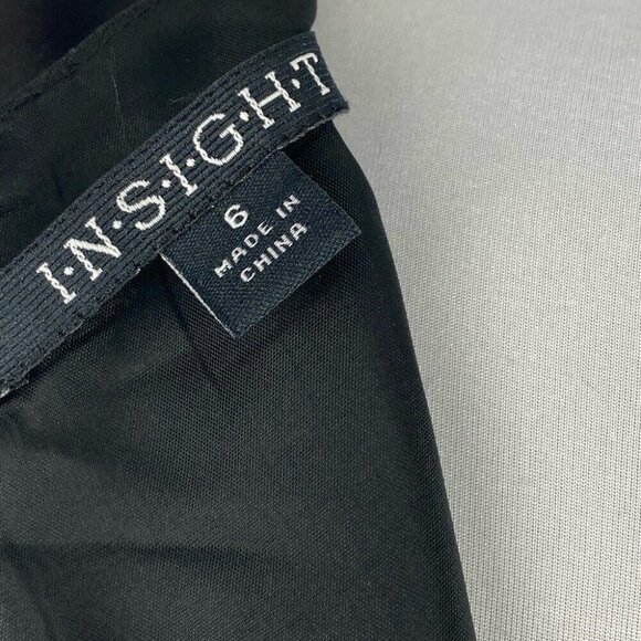 Insight Women's Black Square Neck Minimalist Luxury Career Sheath Dress 6/C34 - Picture 6 of 8